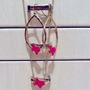 Pink and Gold Texas Jewelry Set